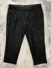 Brooks Brothers Wool Dress Pants Mens Charcoal Pleated Cuffed Made in Canada