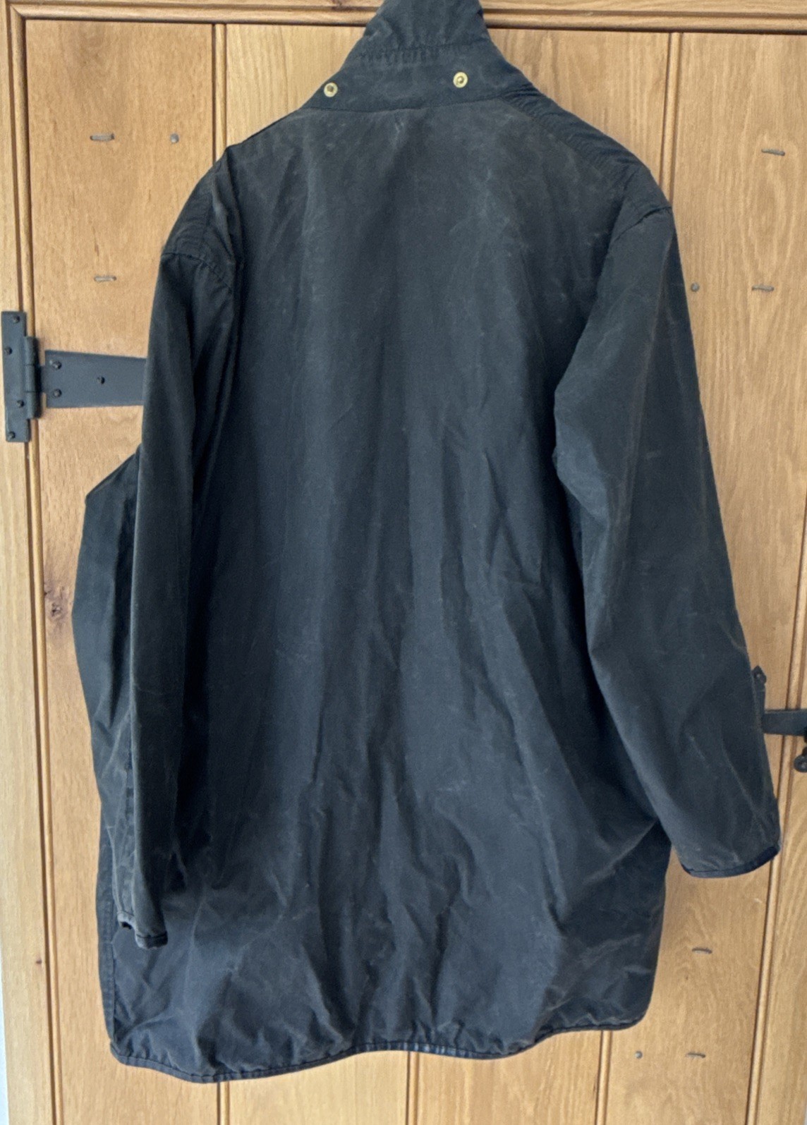 Vintage 1990s Navy Barbour A205 Border Waxed Jacket 44 112 XL + Removable Lining image 7