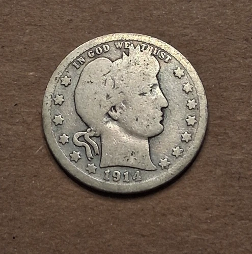 1914 D   BARBER QUARTER