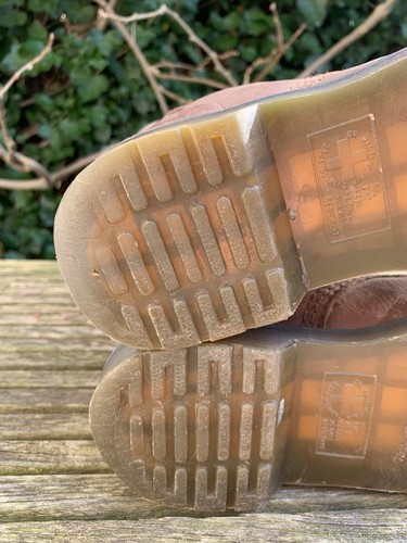 Dr Martens Triumph 1914 pelle marrone tartan fodera a quadri Regno Unito 5 eu 38 - Foto 13 di 16