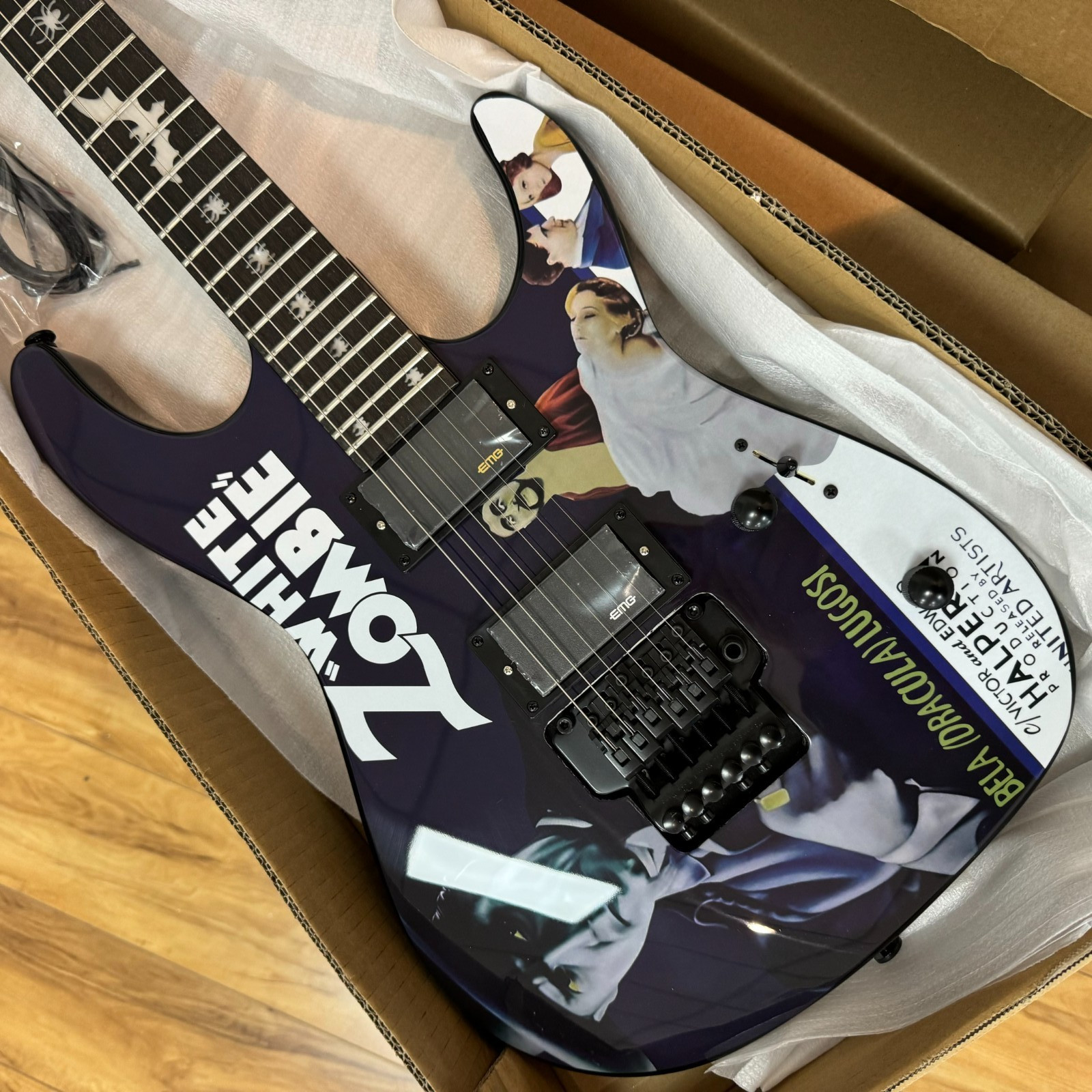 US Warehouse esp LTD Kirk Hammett Electric Guitar 24 frets With FR Bridge