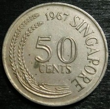 Singapore 50 Cents 1967 Lionfish