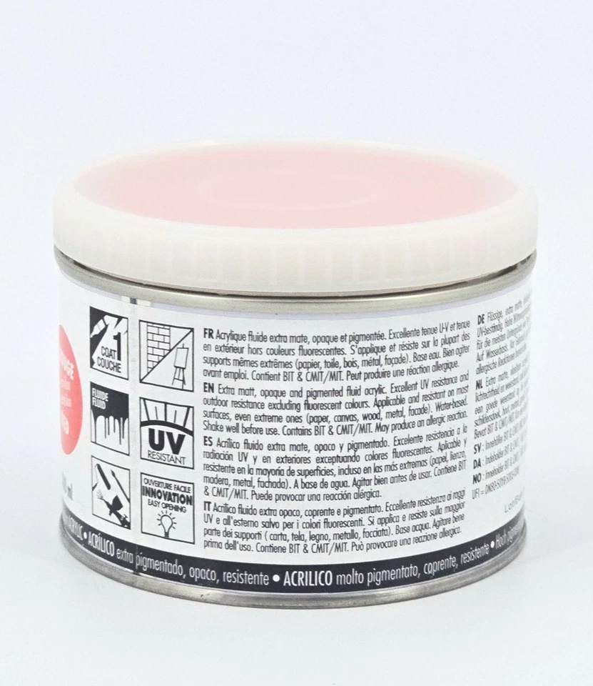 Pebeo Mat Pub Vermillon Red 257005 Acrylic Paint 16.9 oz 500ml New  - Image 4 of 4