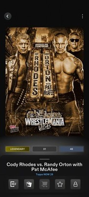 Topps WWE SLAM *DIGITAL* - WrestleMania Poster - Cody Rhodes vs Randy Orton 46CC