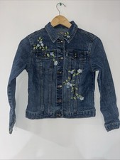 Arizona Jean Co Girls Embroidered Button Down Jean Jacket Size L