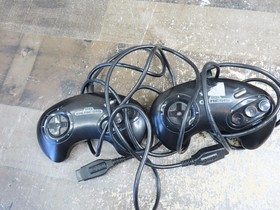 Vintage Sega Genesis Model 2 Black Console RF 2 Controllers 6 Game Lot