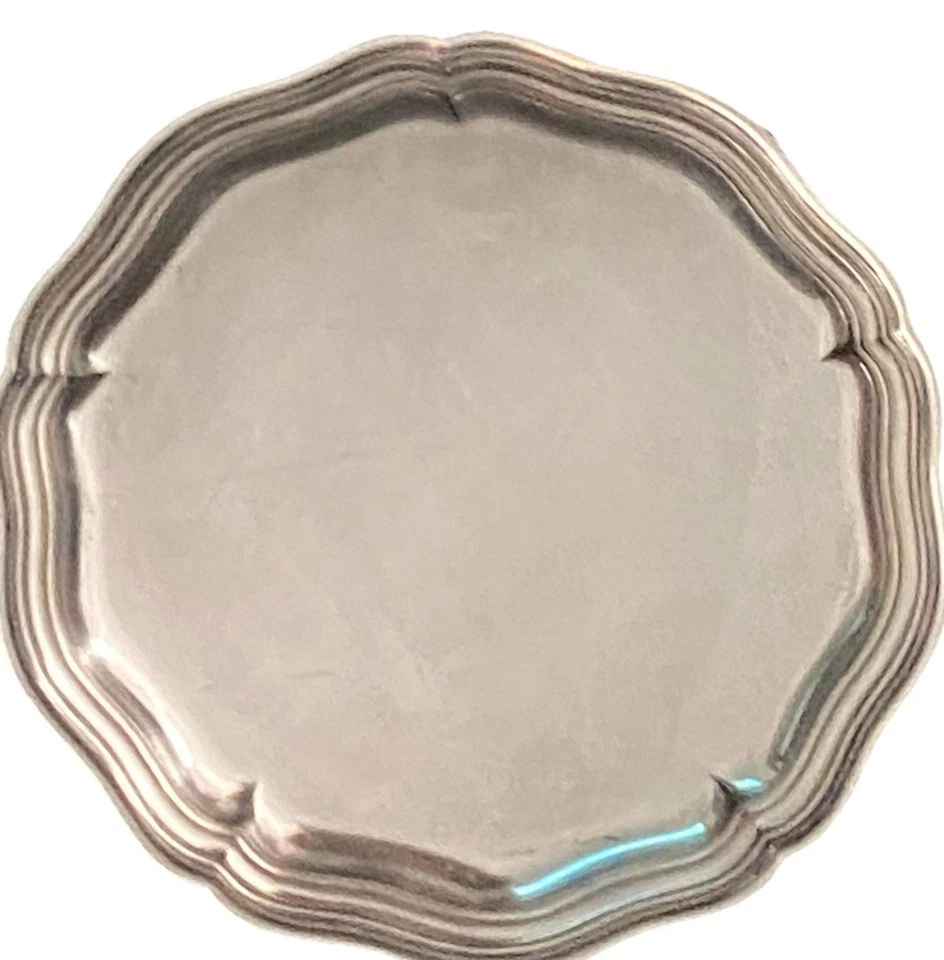 Anillo/plato baratija de plata ALP - Suecia 4 1/4 pulgadas de diámetro grabado Lissi Regal Foto 4 de 4