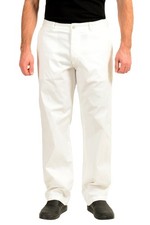 Hugo Boss Men's "Parko-SPW-D" White Flat Front Casual Pants US 32R IT 48