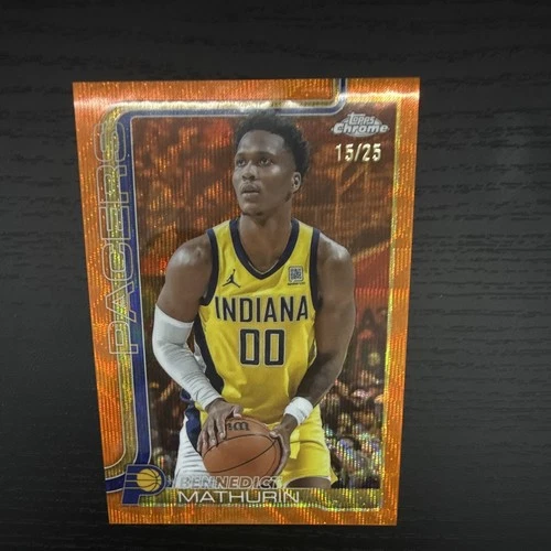 BENNEDICT MATHURIN 2025-26 TOPPS CHROME SAPPHIRE #93 ORANGE REFRACTOR 1/25