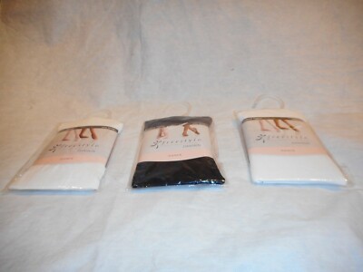 Danskin Freestyle Dance Tights White, Black, Sold Separately SIZE 12-14