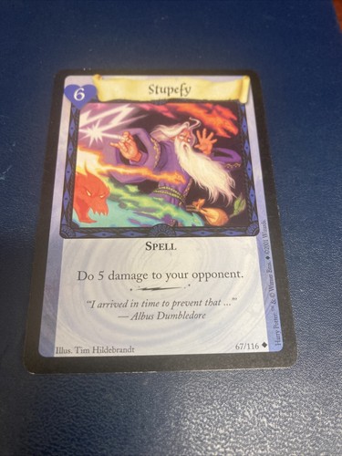 Stupefy 67 116 Harry Potter Trading Card Game Base Set NM Mint 2001 