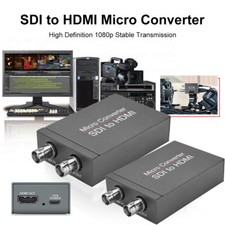 2PCS 1 SDI In to 2 HDM  SDI Out Mini HD Video Micro Converter Audio Switcher