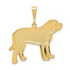 Real 14kt Yellow Gold Mastiff Pendant
