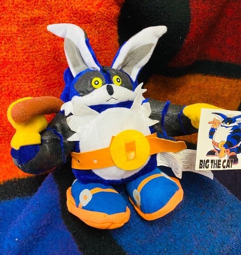 RARE SEGA BIG THE CAT 9" 2006 TOY NETWORK PLUSH - OFFICIAL LICENSED W/ TAGS