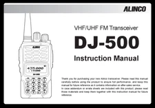 Alinco DJ-500 2nd Gen Transceiver Instruction Manual 69 Pages Operating Guide