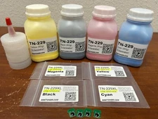 (60g x 4) Toner Refill for Brother TN-229XL, TN229XL (TN-229XL, TN229) + 4 Chips