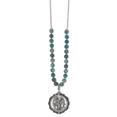 Brighton Art & Soul Protection Angel Medallion Necklace JM7503 MSRP: $168 NWT - Image 1 of 4