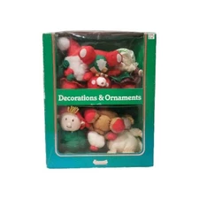 Vtg 1993 Stuffins Christmas Plushes Set Of 6, Used