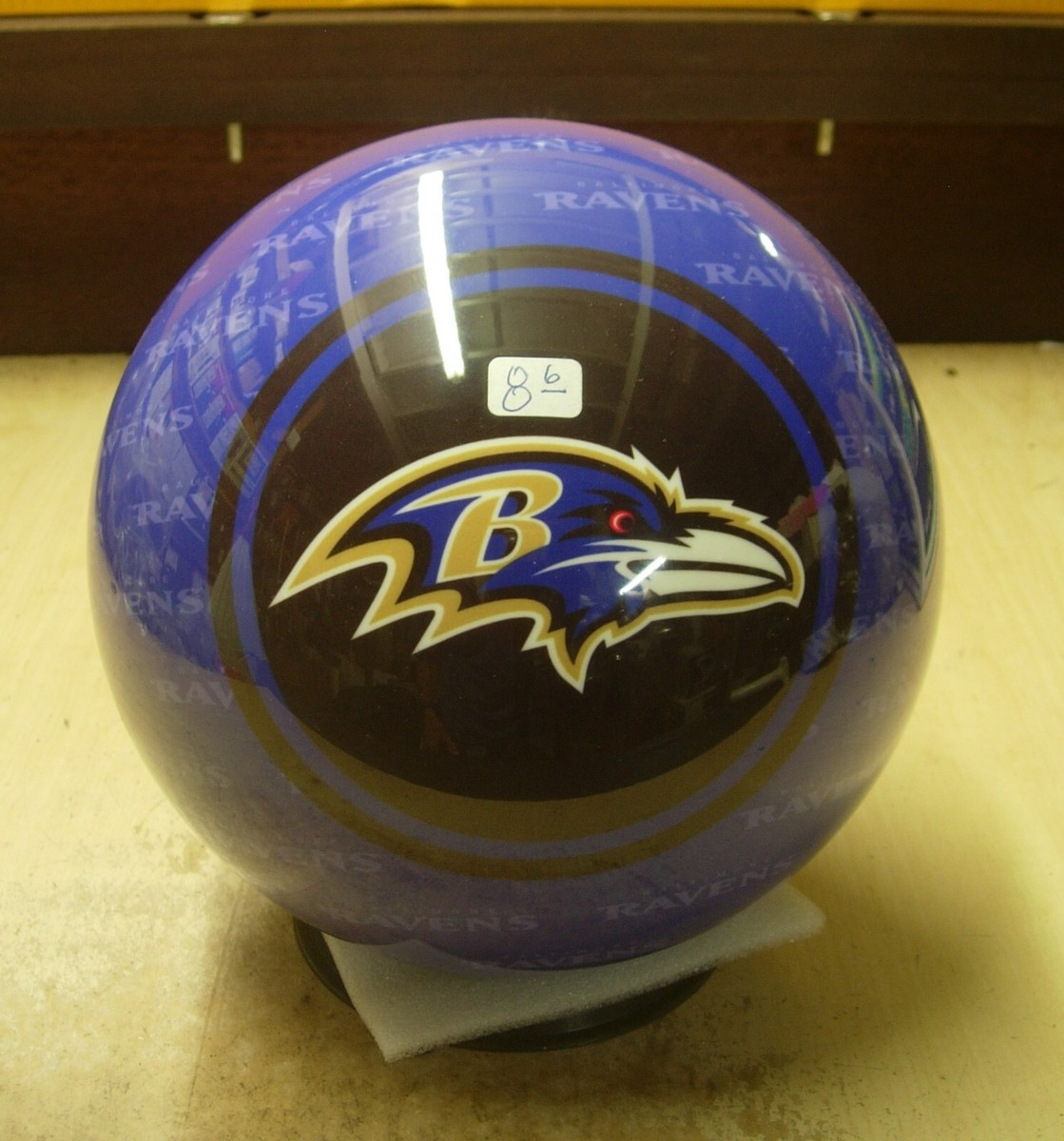 g9= 8# NIB Bowling Ball OTB Viz-A-Ball Rare 2010 NFL Baltimore