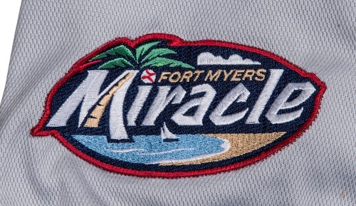 2013 Miguel Sano Pre Rookie Game Used Fort Myers Miracles Twins Jersey Team COA - Picture 4 of 9