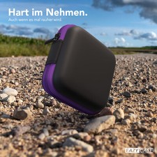 Kopfhörer Tasche Case Schutzhülle Aufbewahrungstasche Netzfach Eckig Lila – Bild 4