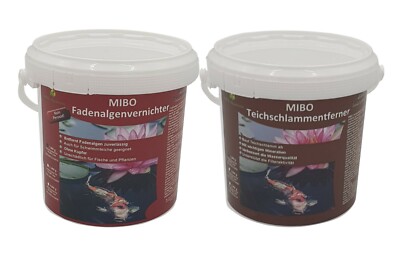(12,45 /kg)MIBO Fadenalgenvernichter+Teichschlammentferner Set 2x1Kg Gartenteich