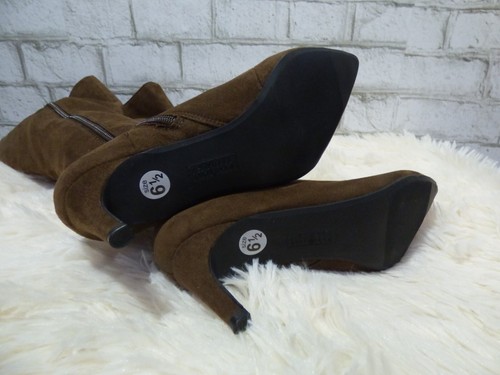 $160 Alfani Step Flex Brown Suede Knee High Stiletto Heel Boots 6.5 NEW A527 - Picture 5 of 8