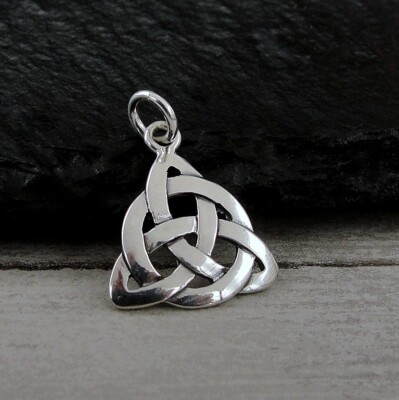 925 Sterling Silver Celtic Trinity Knot Charm Irish Triquetra