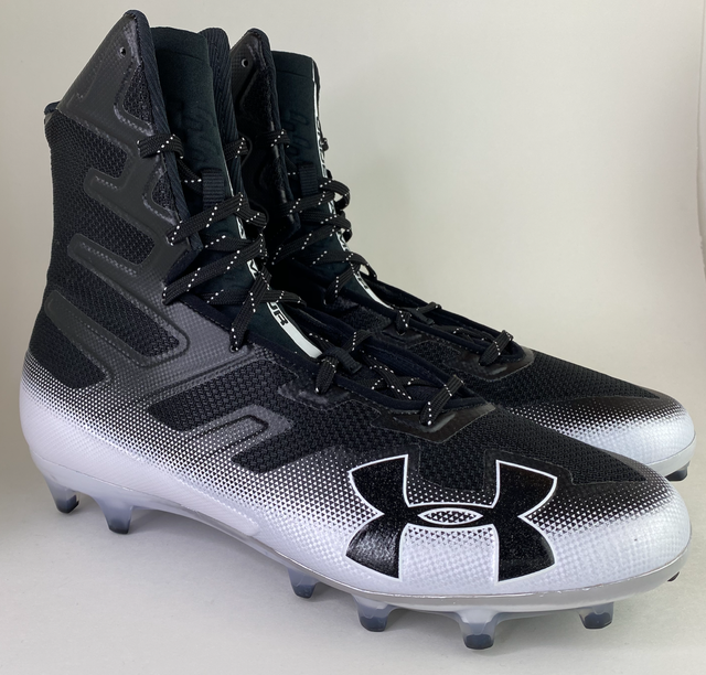 Size 13 Under Armour Highlight MC Black White Football Cleats 3000177