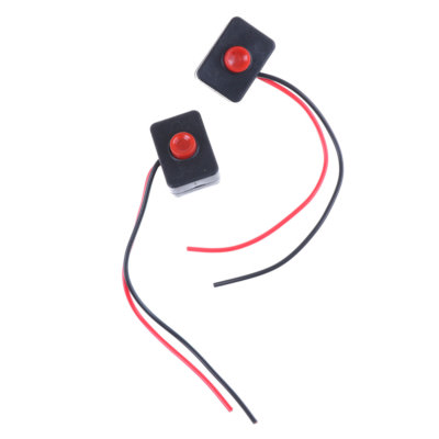 2PCS DC 12V 2A Adhesive Base Push Button Action Wired Switch for Car .dp