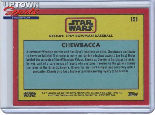 2024 Throwback Thursday Star Wars Edition #51 - Karte 151 Chewbacca - - Bild 2 von 2