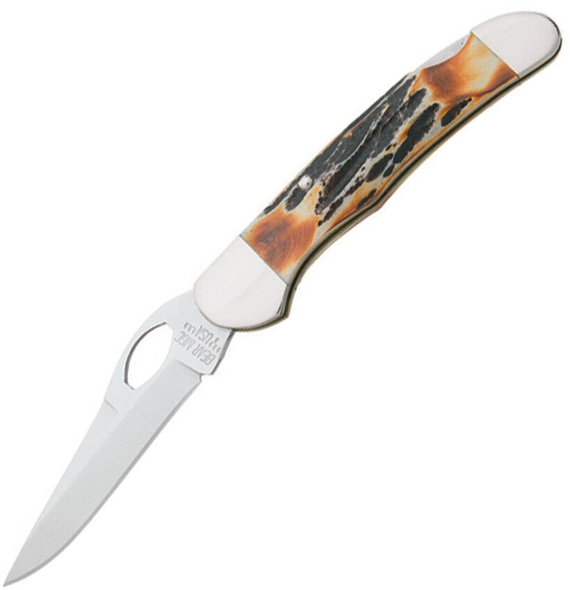 Bear & Son Cowhand Lockback India Stag Bone Handle Stainless Folding Knife 5149L
