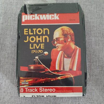 Elton John 8 Track Cartridge Live 1970 Pickwick Unopened Still Sealed