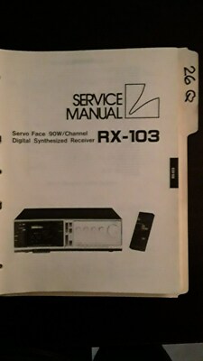 Rx-103 Luxman service manual original repair book stereo tuner
