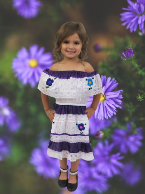 Mexican Dress Flor for Girls in Many Colors