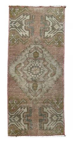Turkish Rug, Vintage Rug,Doormat Rug, Boho Deco,Handmade Rug,Carpet 1,2 x 3 ft - Picture 3 of 9