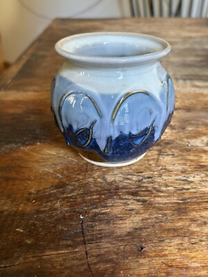 Castle Arch Pottery Blue Pot Vase Handmade In Kilkenny Ireland 