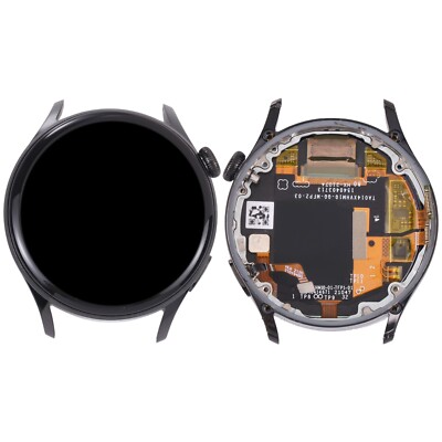 Ersatzteil Huawei Watch 3 46mm - GLL-AL04 - LCD mit Rahmen + Tasten - Schwarz