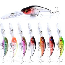7PCS Fishing Lure Minnow 10cm 8g Crankbait Swimbait Artificial Wobblers Trolling