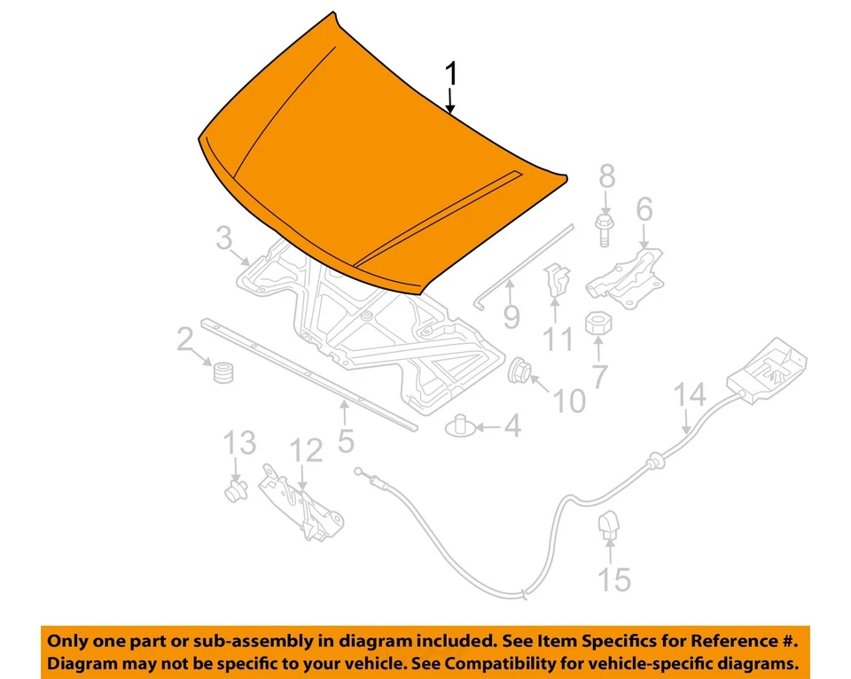 Used Hood fits: 2013 Nissan Xterra 4.0 Grade A — 第 3/4 张图片