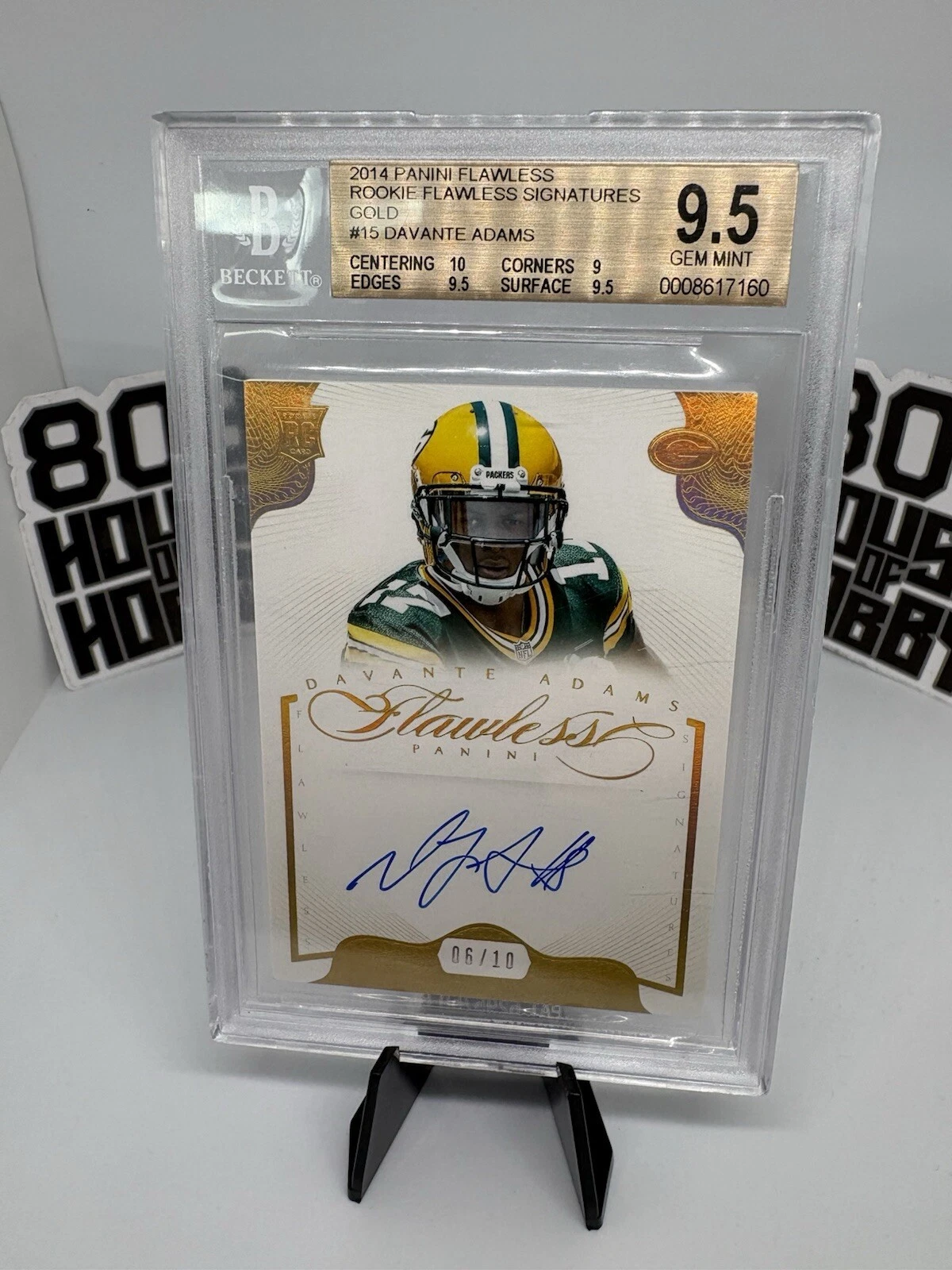 Davante Adams Panini Flawless Rookie Flawless Signature #15 Gold