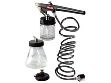 Aerografo mini modellismo in kit compressore ugello mm.0,8  attacco aria 1/4