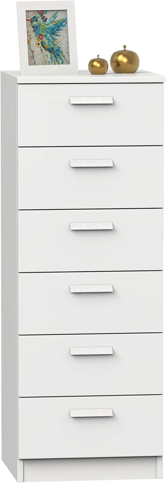 Chiffonnier blanc Tibet meuble de rangement en mélaminé haute densité 110x40