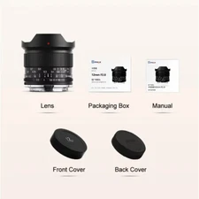 SGimage 12mm F2.8 Large Aperture Lens for Sony Canon Nikon Fuji M43 Mount Camera