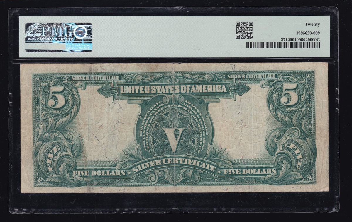 US 1899 $5 Chief Silver Certificate Note Lyons-Roberts FR