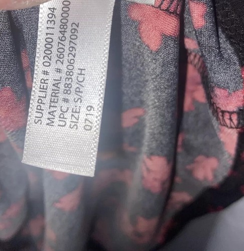 Chaps S NWT Floral Surplice Dress Black Red Faux Wrap $100 - Picture 9 of 10