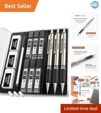 Durable 0.5mm Mechanical Pencils Set with Knurled Grip for Artists & Designers