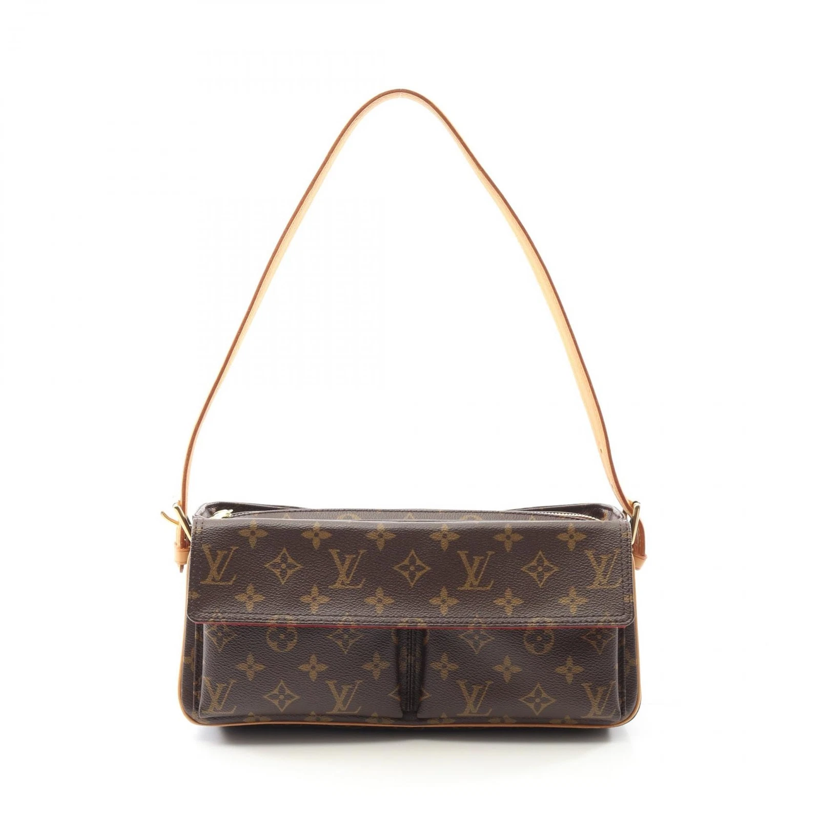 LOUIS VUITTON（LV） Borsa a tracolla Louis Vuitton Vivacite MM M51164 monogramma tela pelle marrone usata