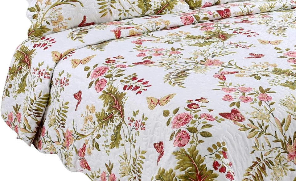 Quilt Set 3 Piece Bedspread Reversible Printed Mandala Soft Breathable Coverlet Foto 3 de 4