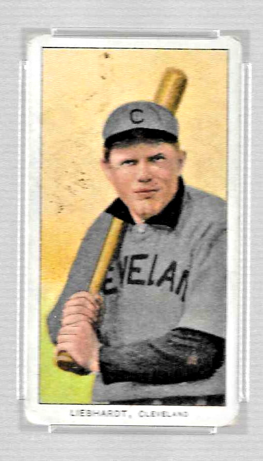 1909-11 T206 SWEET CAPORAL 150 TOBACCO BASEBALL CARD PSA 4 GLENN LIEBHARDT NAPS view 3
